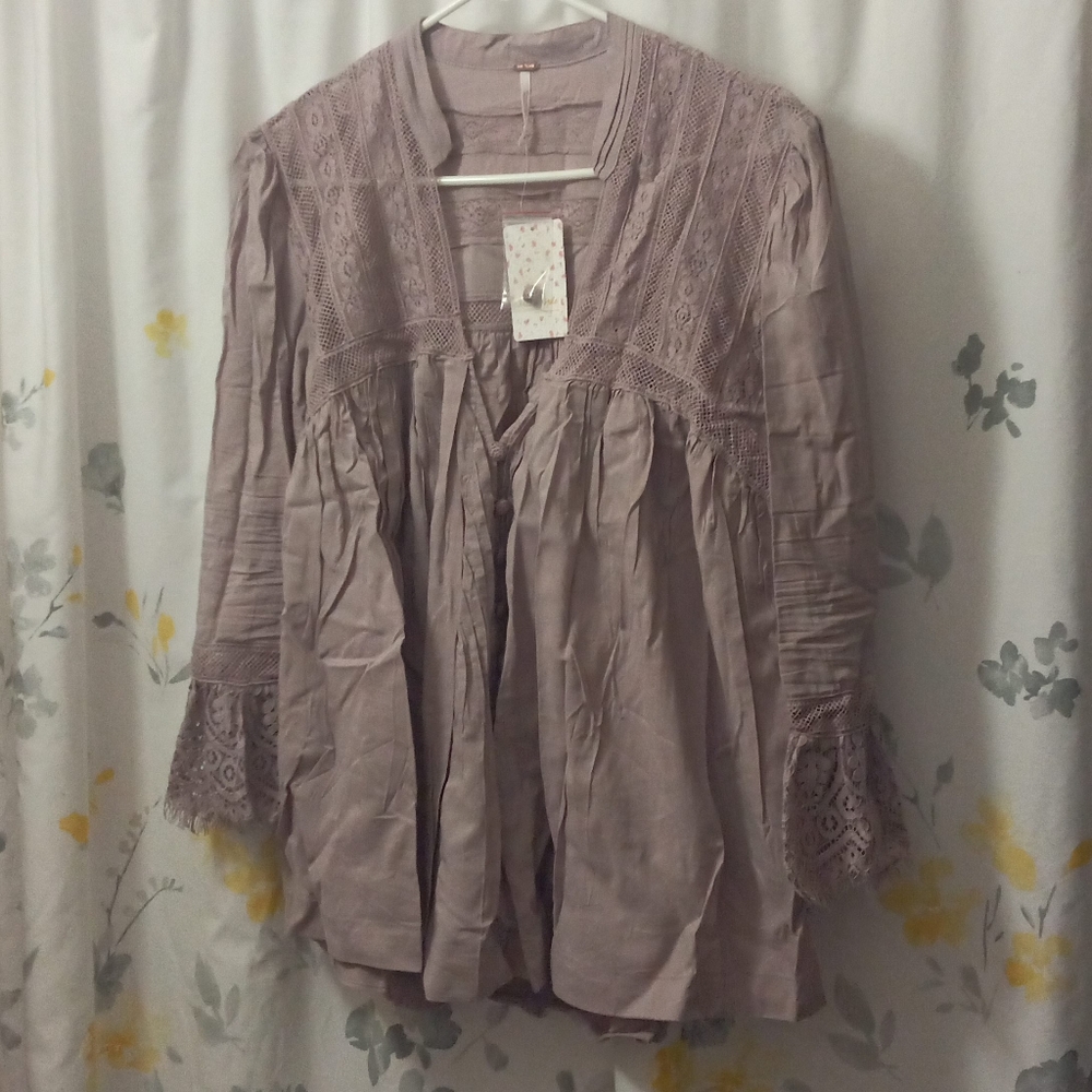 Free People Esme Button Down Blouse - Picture 6 of 6